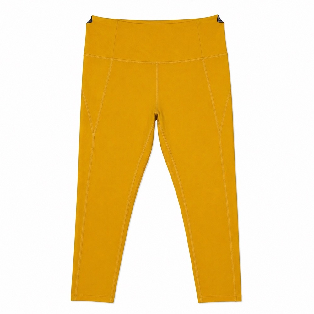 Girlfriend Collective Yellow High Rise Capri Leggings Active Medium